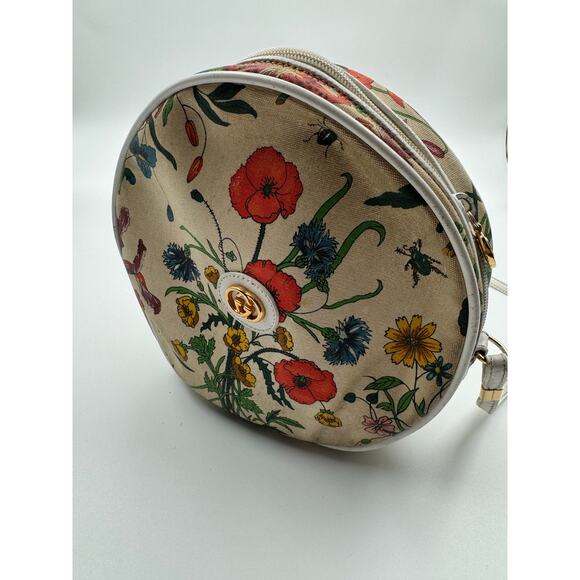 Authentic Vintage Gucci Floral Multicolor Canteen Crossbody Bag - Picture 7 of 11